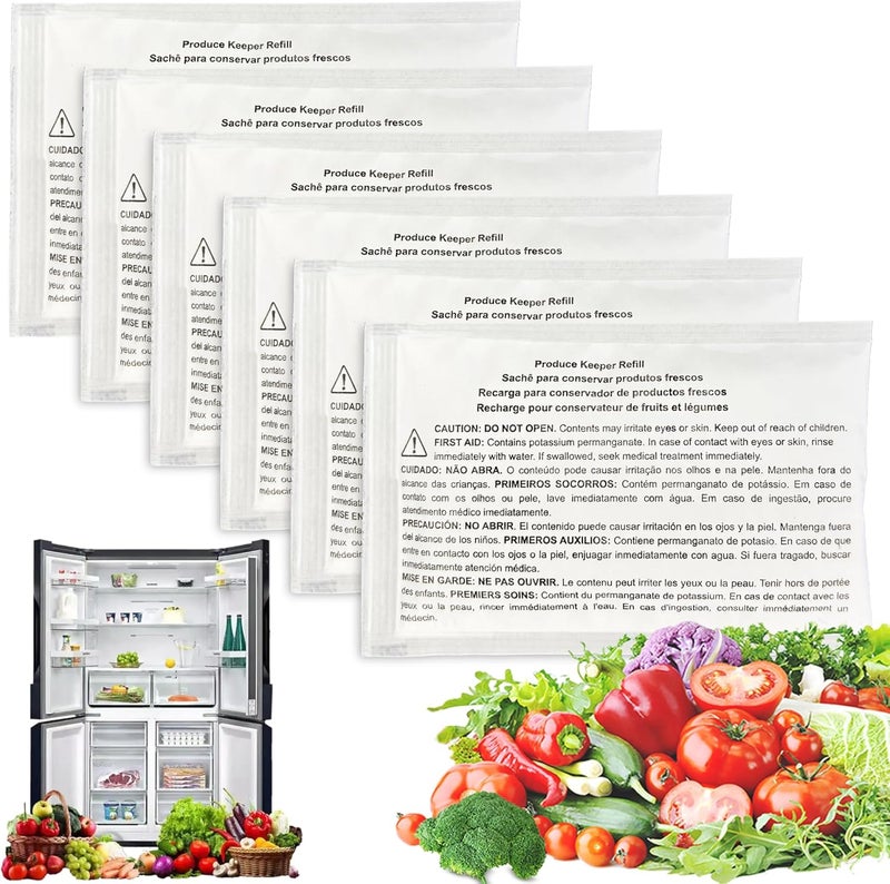 ShuRex 6 Pack PK-1 Produce Saver Refills for Frigidaire Pure Air Produce Keeper FRPAPKRF2PK FRPAPKRF, Compatible with Frigidaire Crisp Seal Fresh System Crisper Drawers - Image 1